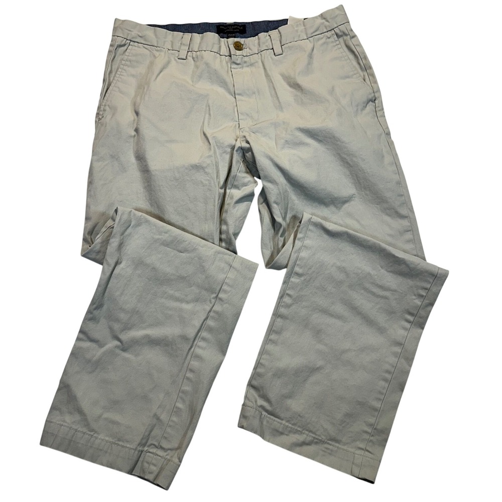 Banana Republic Emerson Chino Khaki Tan Straight Leg Pants 35x30 Mens Casual